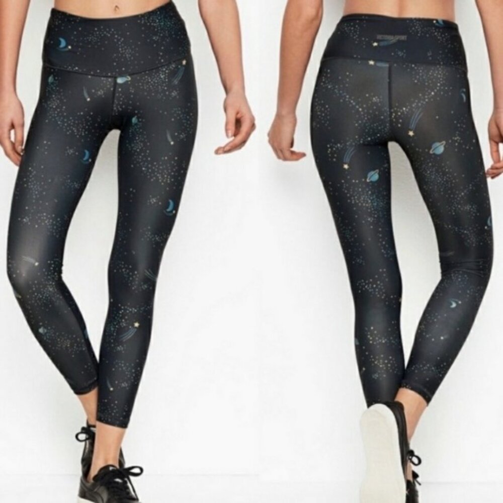 Victoria Secret Sport 7/8 Leggings Night sky stars planet Size Medium
